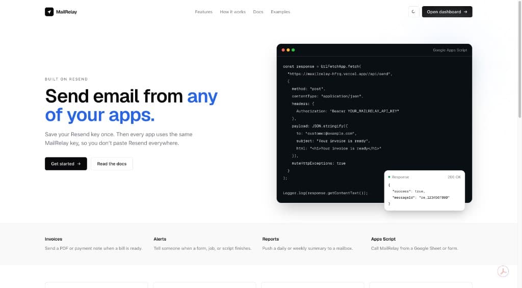 MailRelay preview